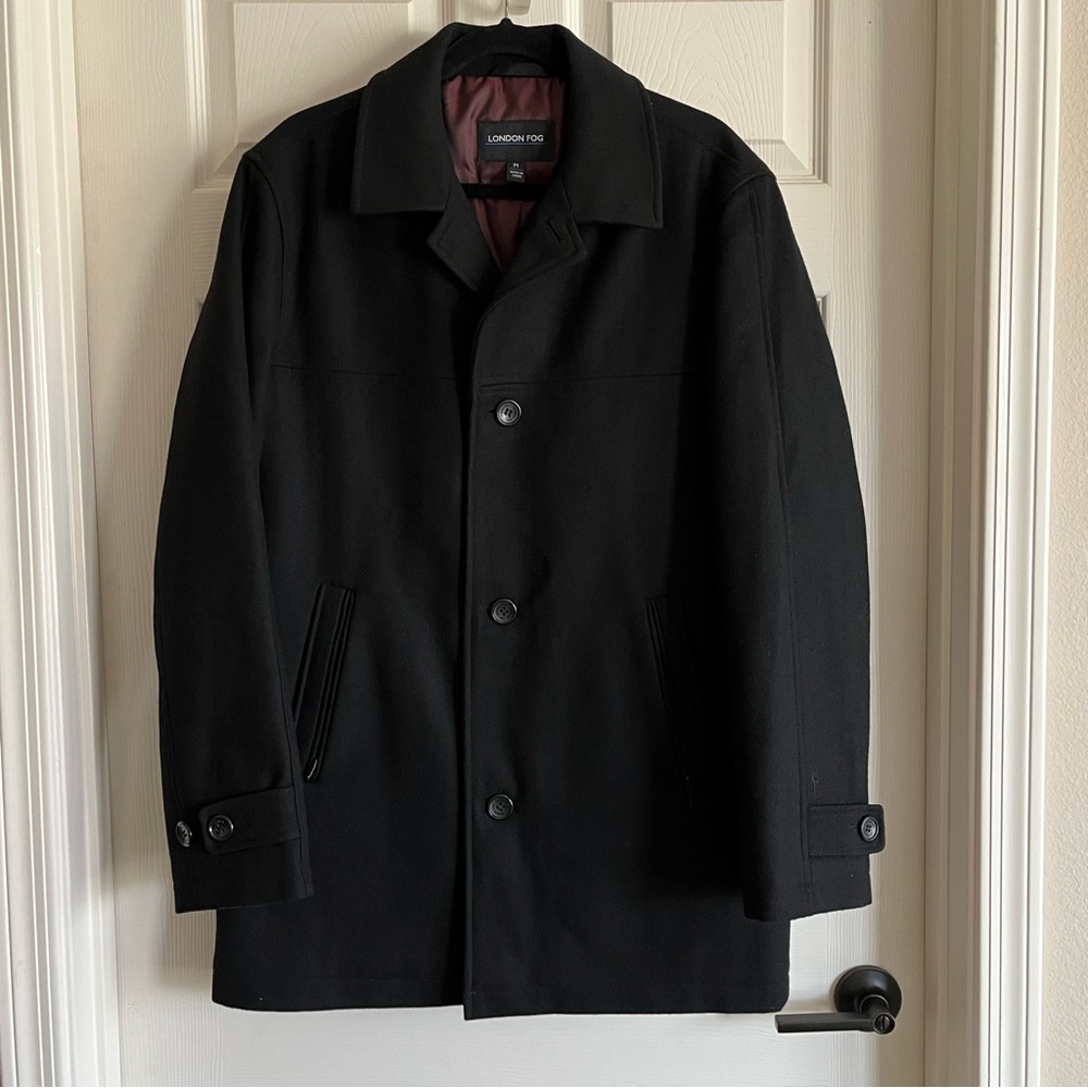 Classic London Fog Wool satin fully lined insulated warm and cozy coat